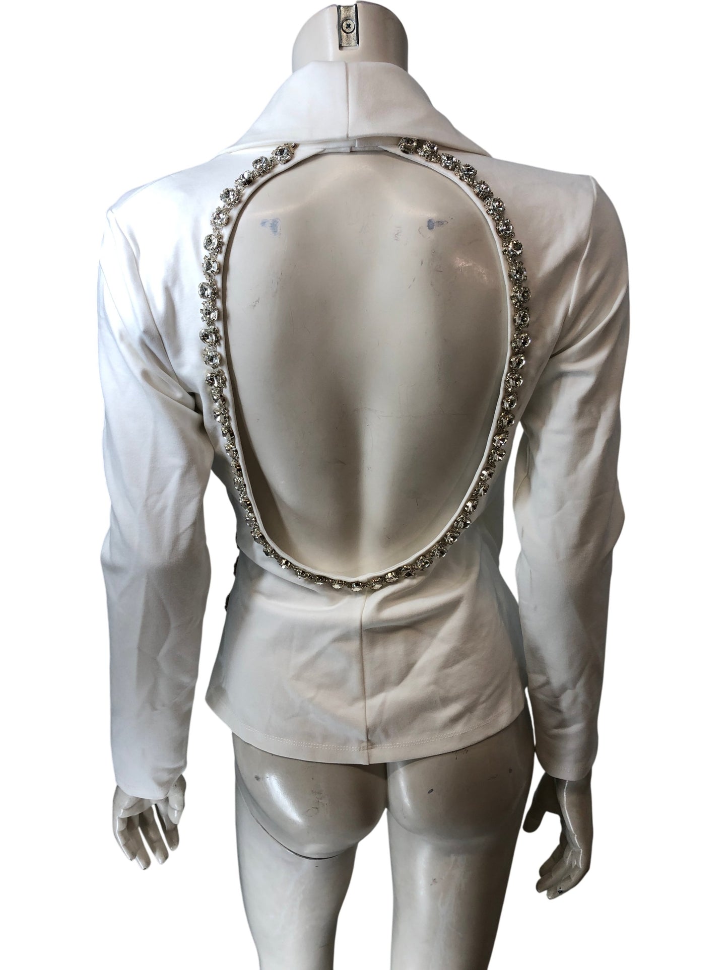 River Island White Blouse UK S Women's Long Sleeve Elegant Draped Style