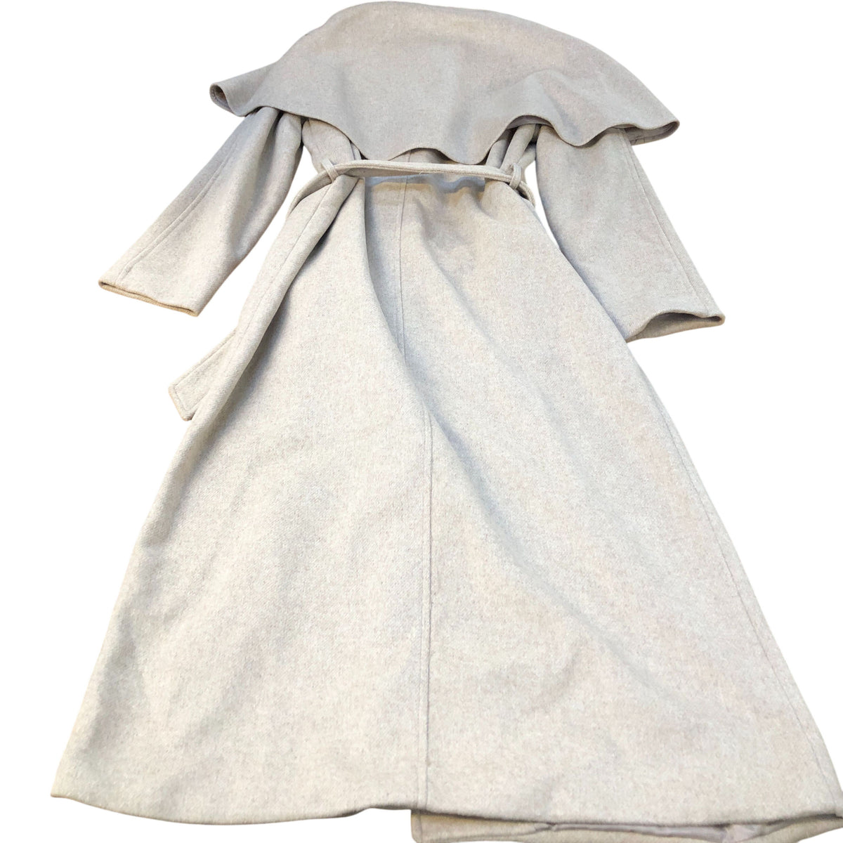 River Island Wool Blend Beige Trench Coat Women's With Belted Detail