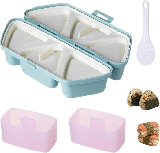 4 Pcs Onigiri Mould Set Rectangle Sushi Molds Bento Lunch Box Kitchen Tools