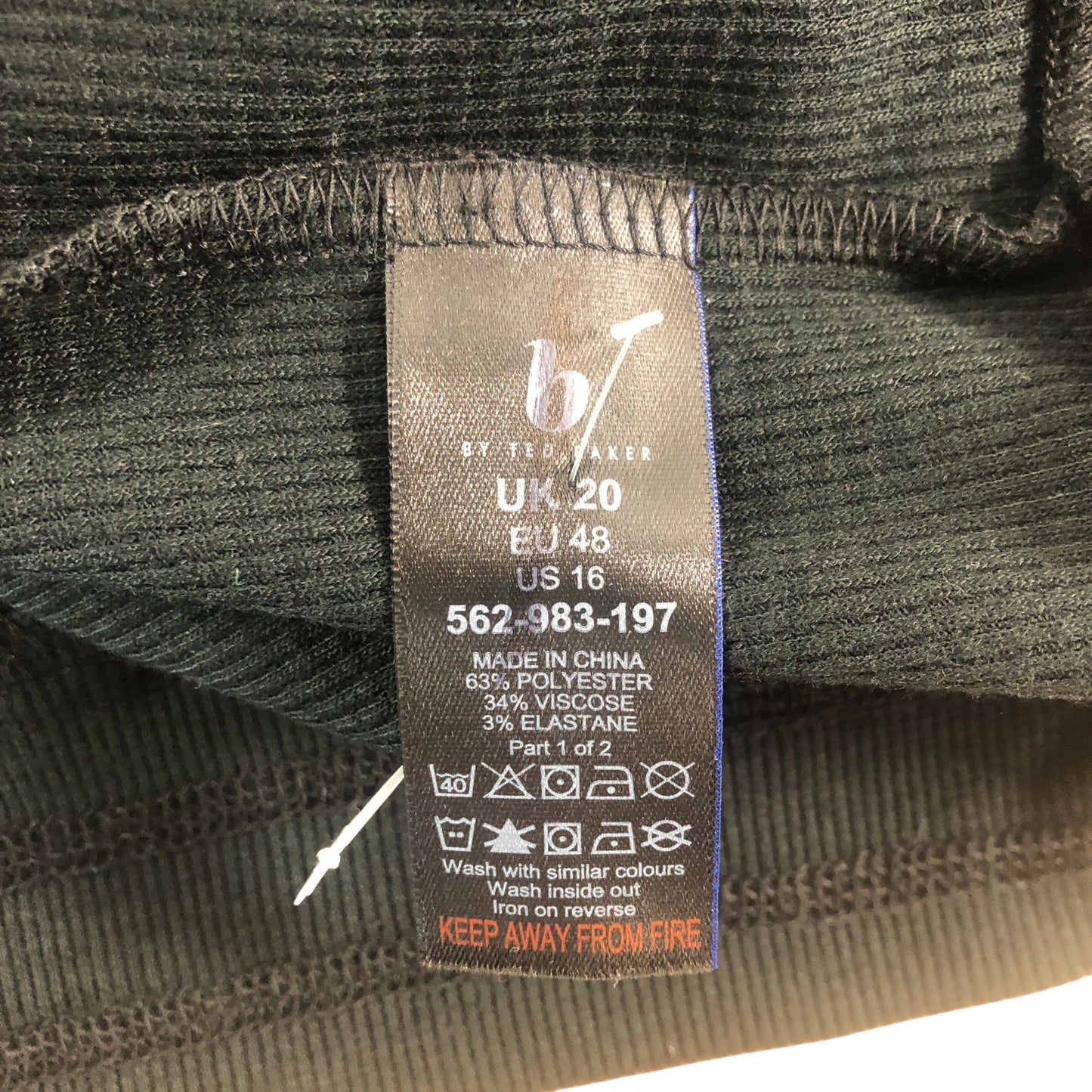 B By Ted Baker Women's UK20 Black Waffle Knit Sweater With Statement Design