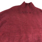 Joules Women's Chunky Knit Jumper Size M  Burgundy High Neck Sweater