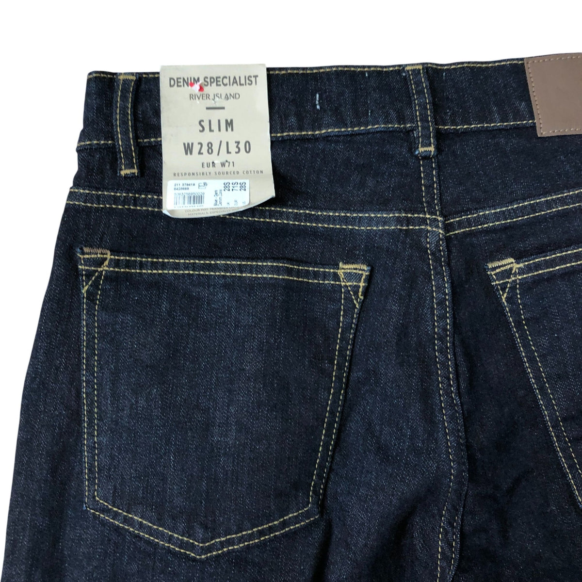 River Island Denim Specialist Slim W28 L30 Jeans Women's Dark Blue Cotton