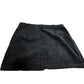 UK18 Women's Black Corduroy Skirt Knee Length Cotton Blend Casual