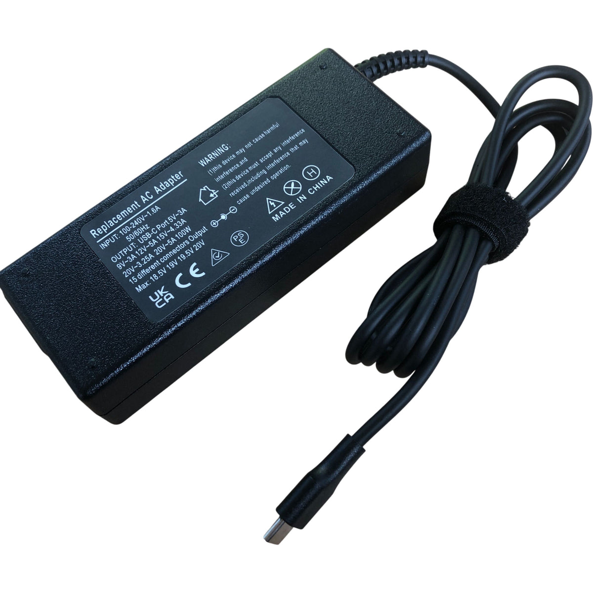 Replacement AC Adapter 100W USB C Power Charger Universal Compatible Device