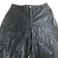 River Island Black Leather Look Wide Leg Trousers UK18