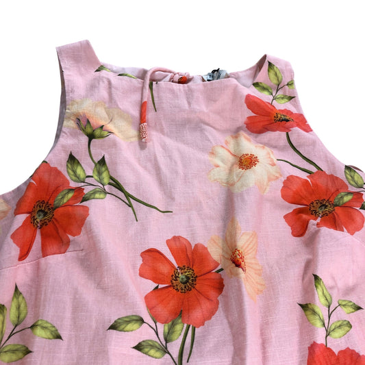 River Island Floral Pink Mini Shift Dress - Size 12