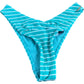 River Island UK8 Women's Striped Classic Bikini Swimwear Blue
