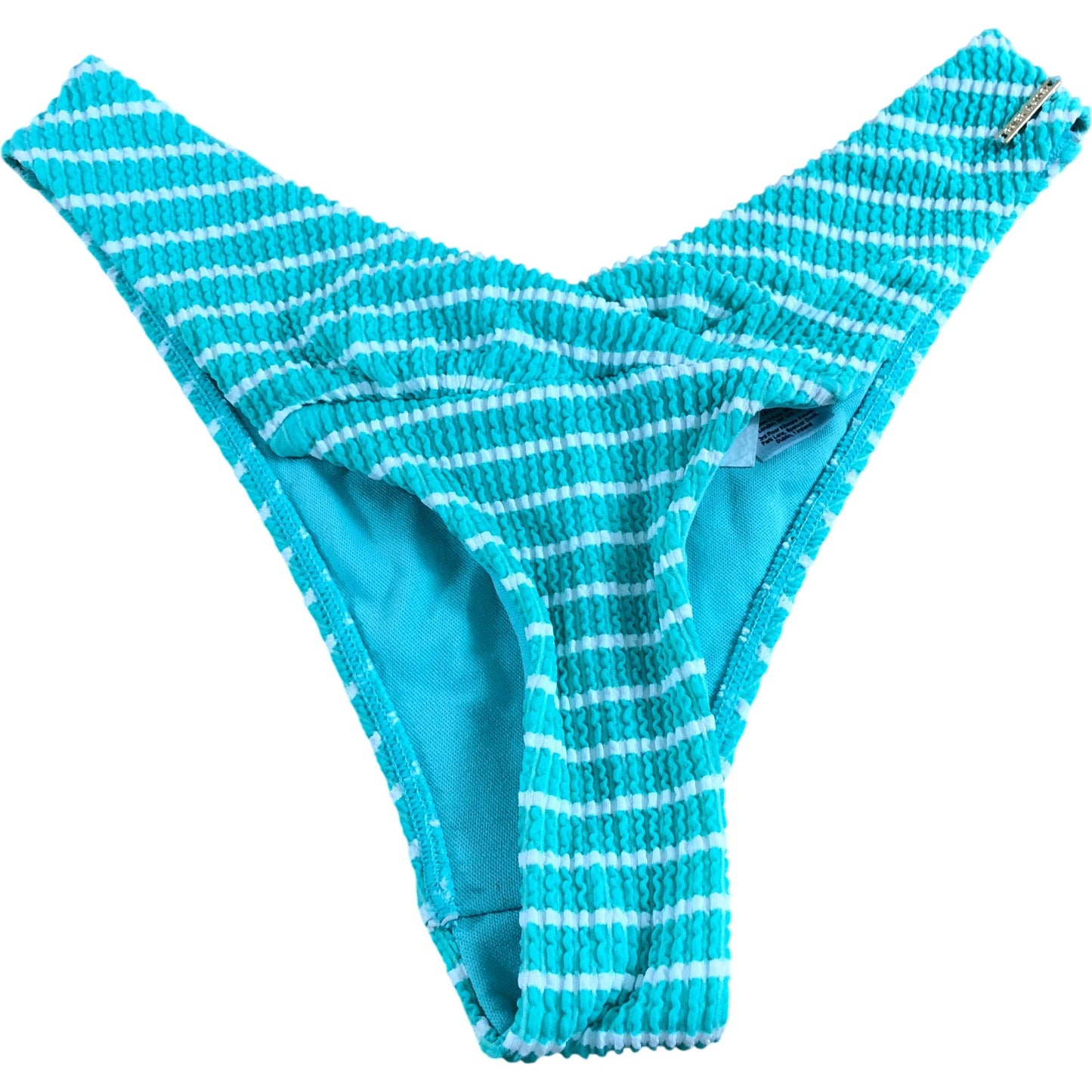 River Island UK8 Women's Striped Classic Bikini Swimwear Blue