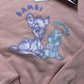 Poneycomb Cropped Sweatshirt Pink Bambi Thumper Women Free One Size
