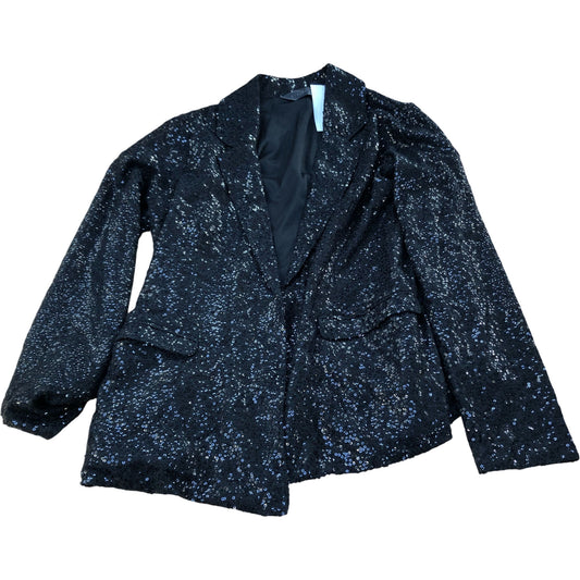 Sequin Blazer Jacket UK10 Women's Black Party Wear Evening Style