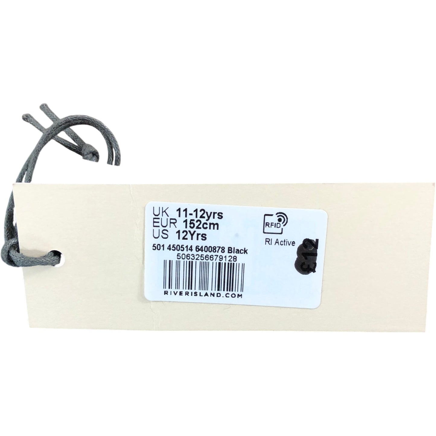 FLAWLESS RIVER ISLAND Activewear Crop Top UK11-12 Girls Black One Shoulder Gym