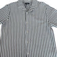 River Island Short Sleeve Shirt M Men's Stripe Pattern Cotton Regular Fit