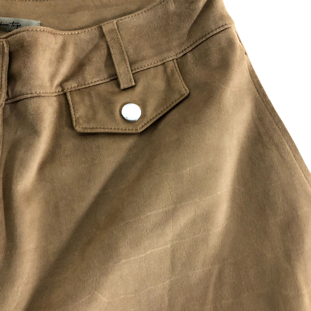 River Island Women's Brown Suede Effect Shorts Size 12 Classic Style