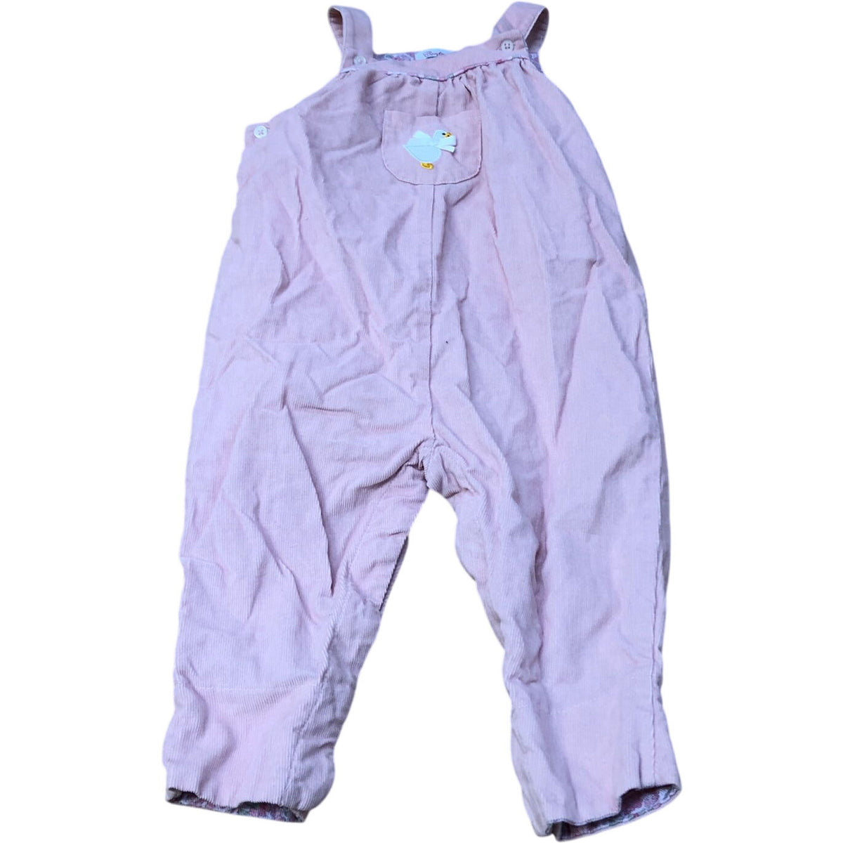 Baby Pink All In One Playsuit Duck Design Toddler Size 18-24 Months