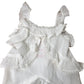 River Island Girls White Ruffle Dress 6 Years Frill Neck Summer Style