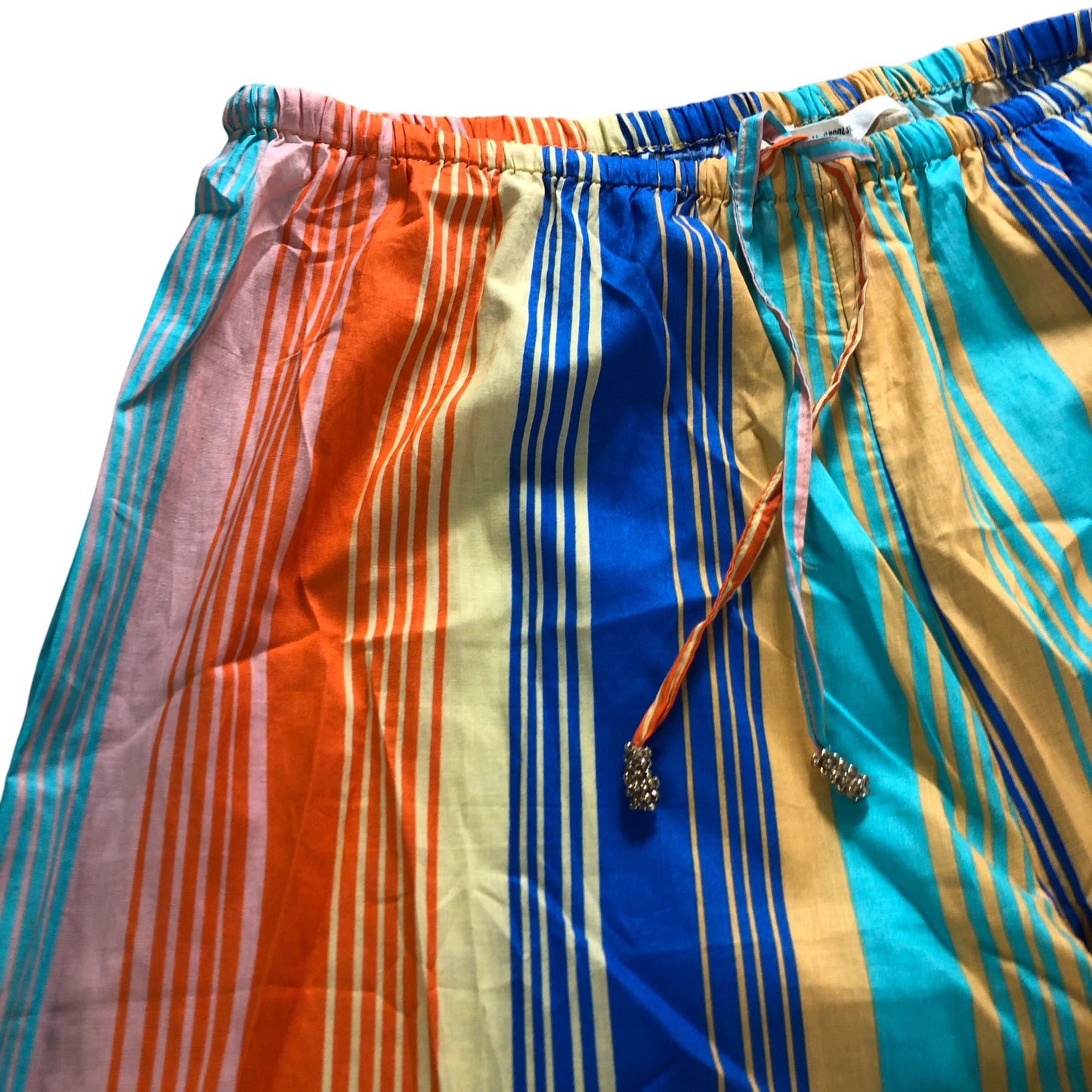 River Island Striped Trousers Women's Wide Leg Lightweight Beachwear Large