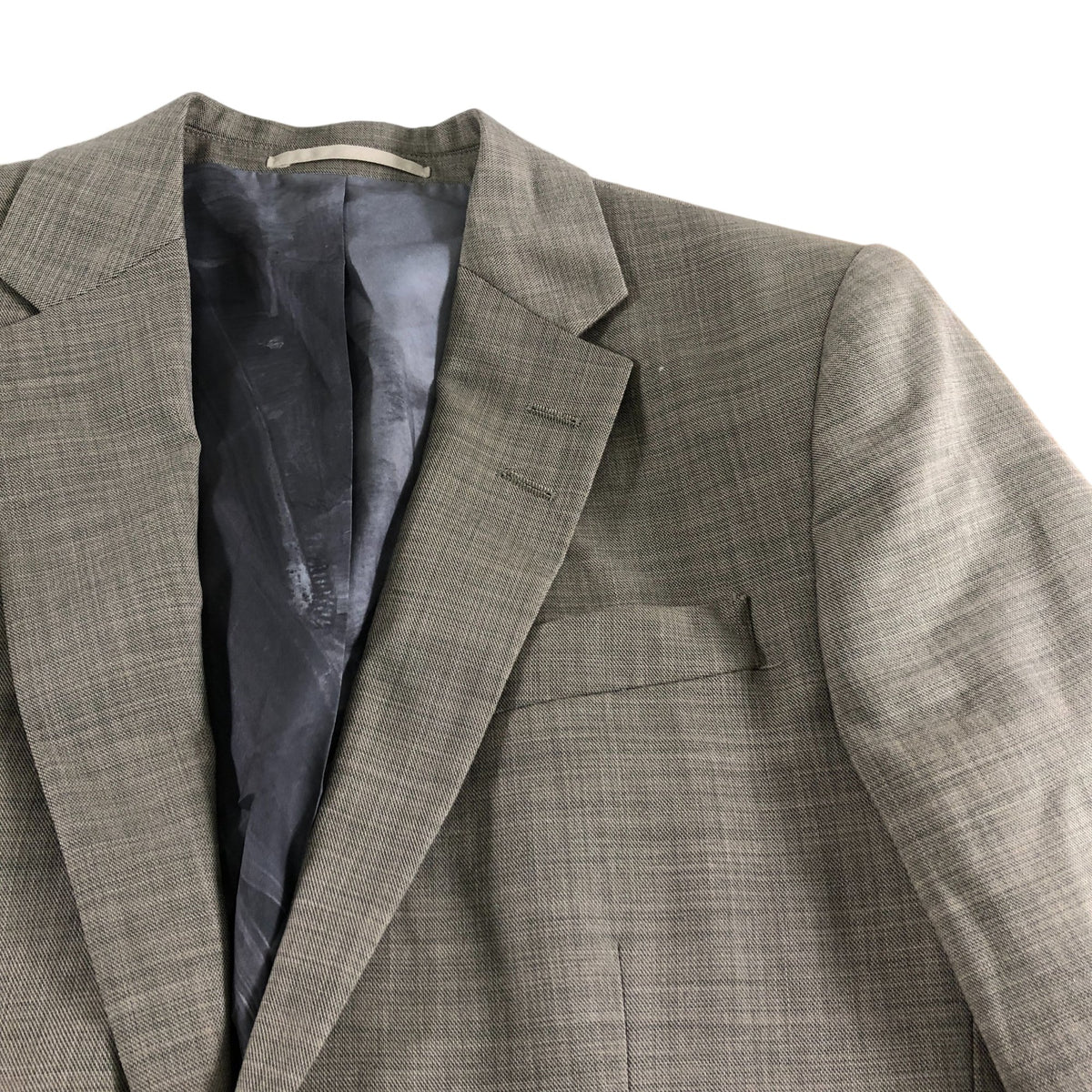 River Island Blazer UK34R Men's Tailored Fit Beige Check Blazer