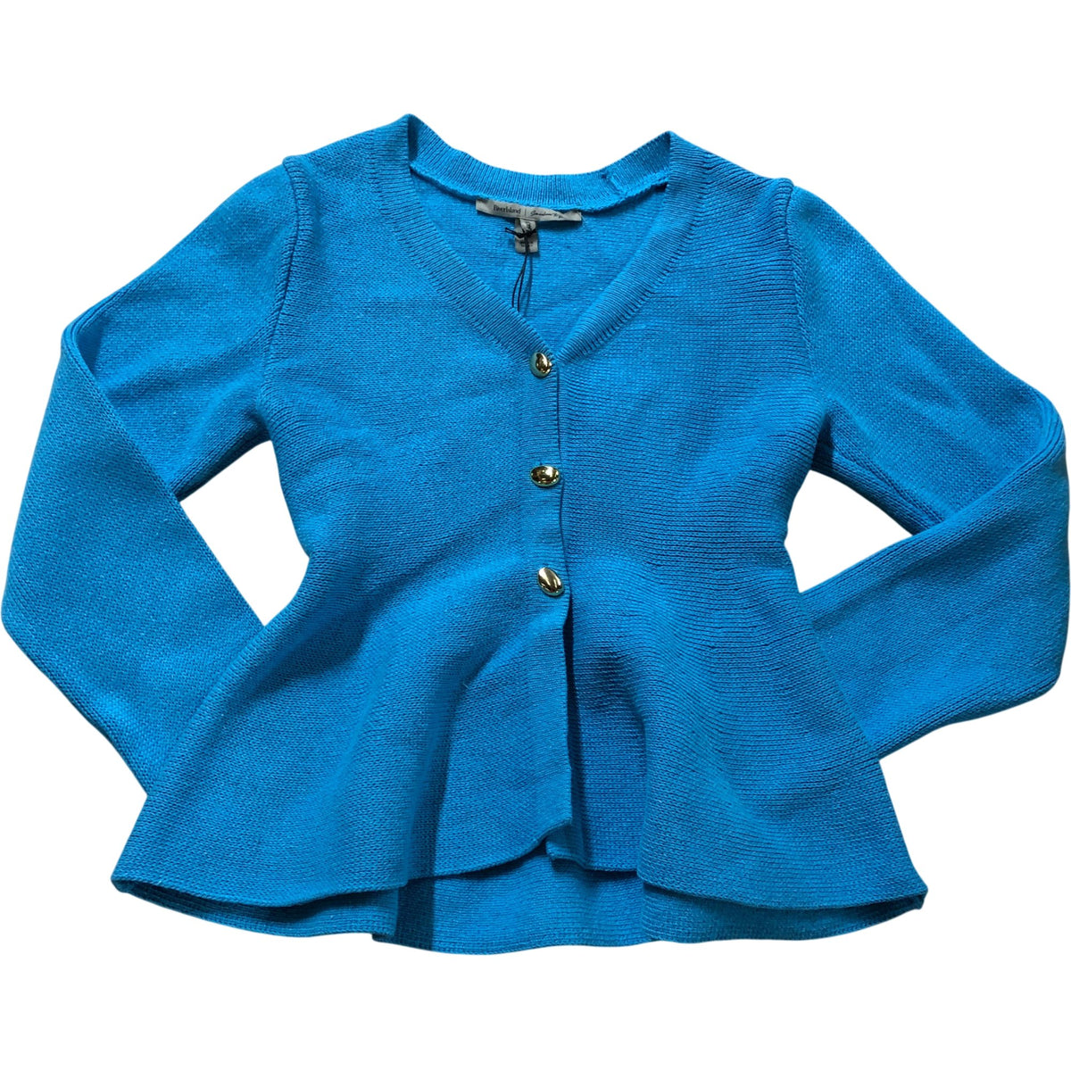 River Island Women's XS Cardigan Blue Knit Long Sleeve Button Front