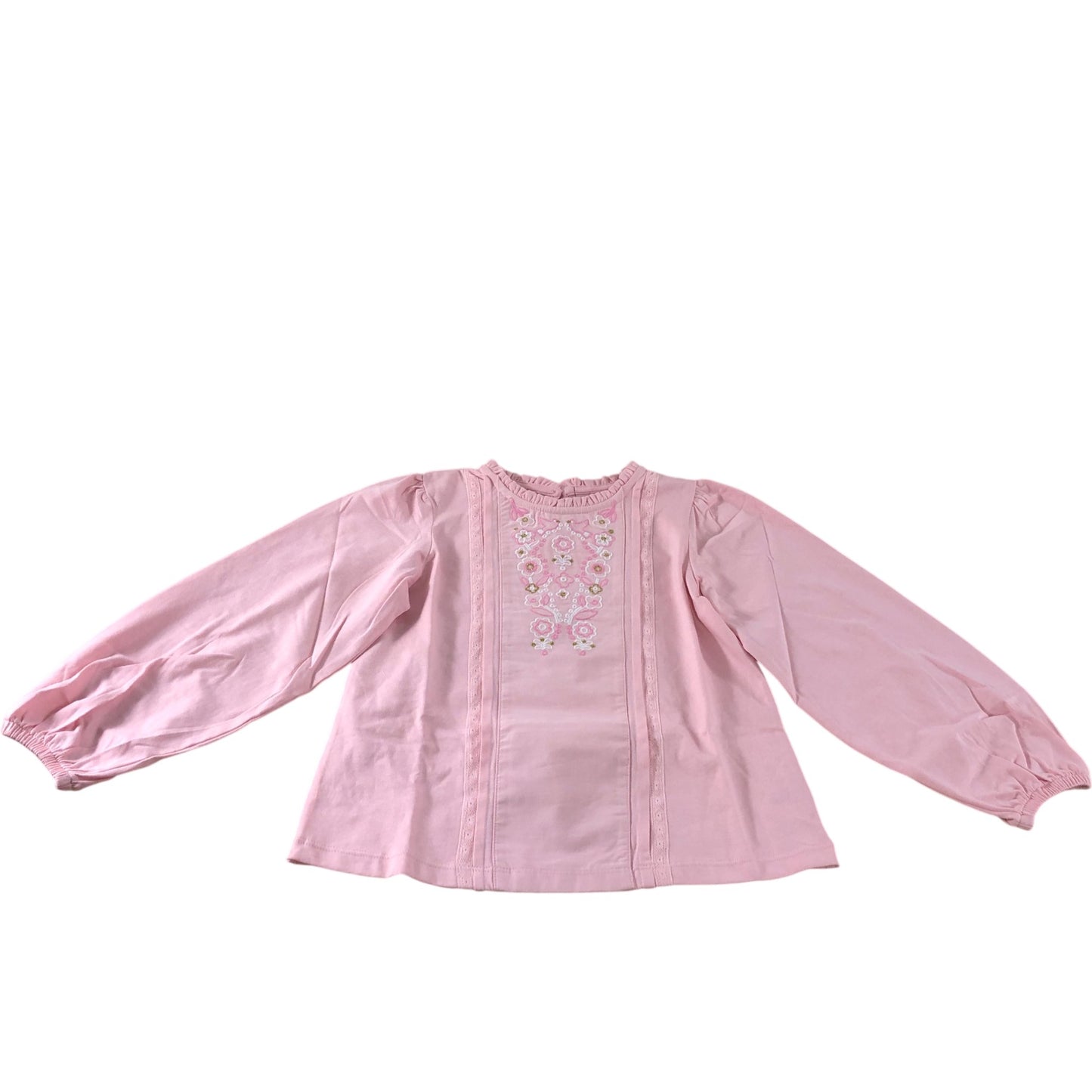 Mini Boden Pink Embroidered Top - 6-7 Years