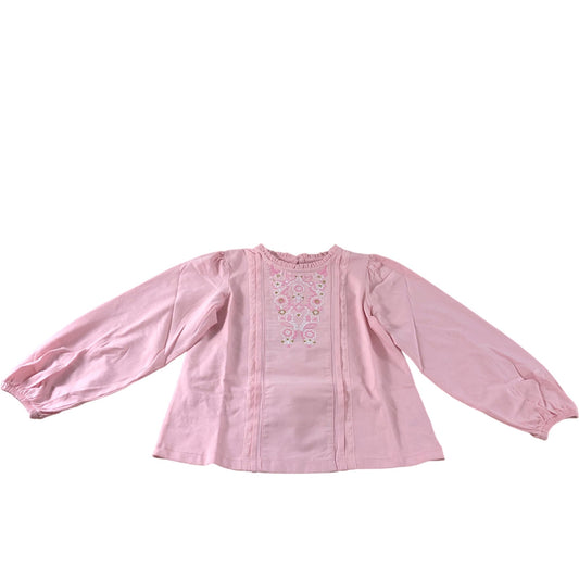 Mini Boden Pink Embroidered Top - 6-7 Years