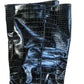 Kiendi Black Croc Effect Knee High Heel Boots Size 7