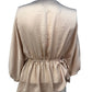 River Island Casual Blouse UK10 Women's Beige Long Sleeve Ruffle Detail Top