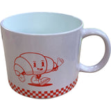 Cute Croissant Character Mug Pink Design