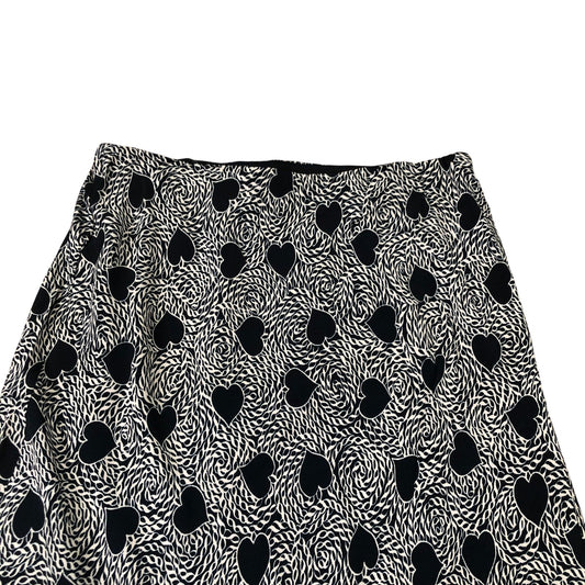 Navy Heart Print Maxi Skirt Size XL