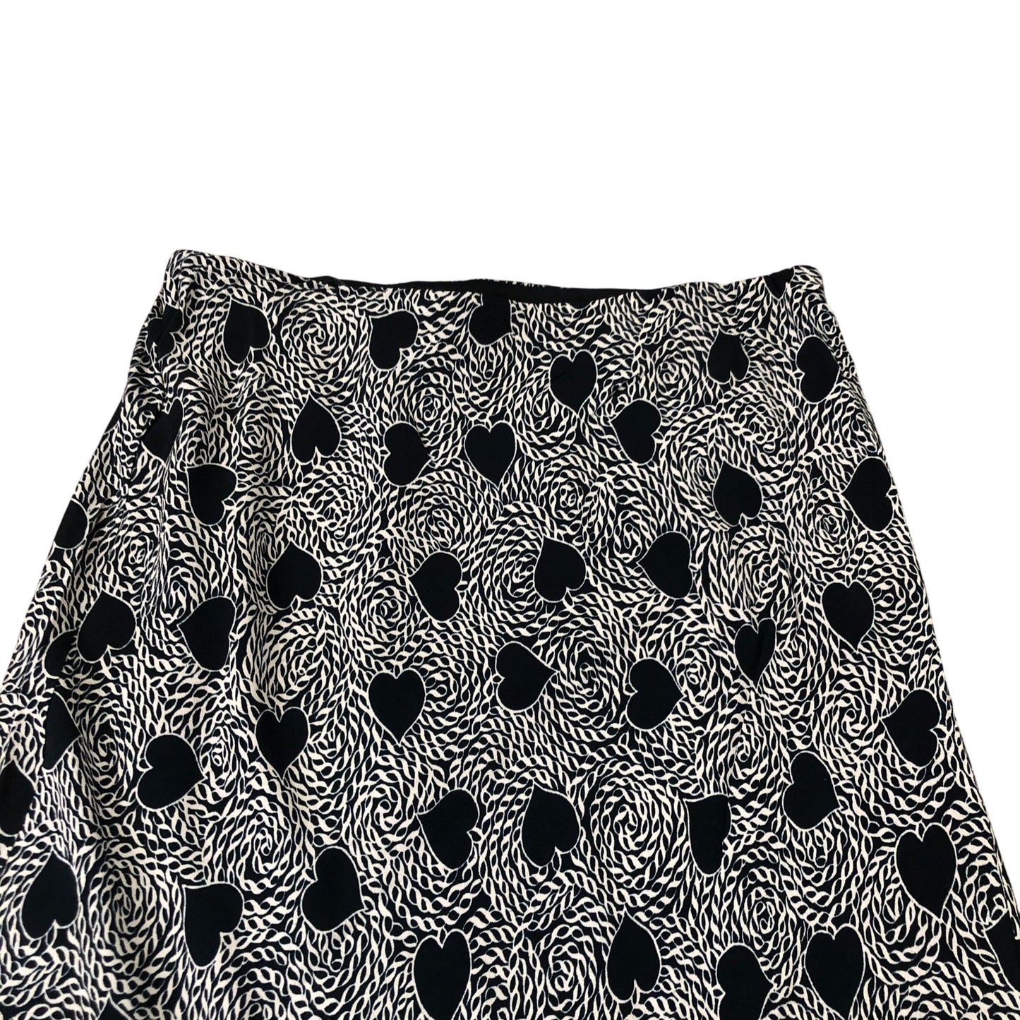 Navy Heart Print Maxi Skirt Size XS
