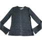 Branded Ribbed Long Sleeve Top Size 12 Women's Shimmering Grey Casualwear