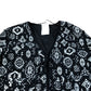 Bohemian Style Black And White Quilted Jacket Women Casual Chic UK16