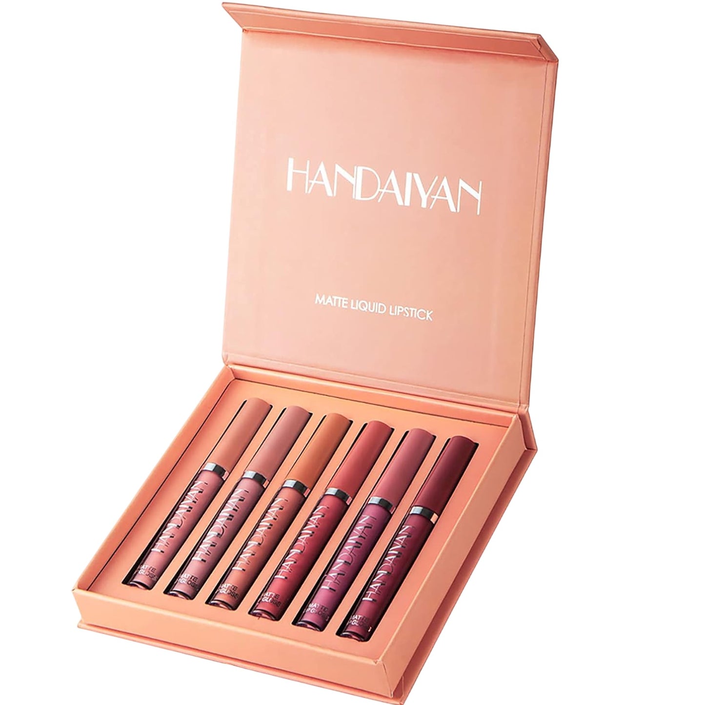 Handaiyan Matte Liquid Lipstick Set 6 Piece Set for Women Long Lasting Formula