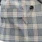 River Island Studios 38R Women's Double Breasted Check Blazer Jacket Grey