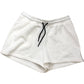 River Island Women's White Sports Shorts Size L With Drawstring and Side Detail
