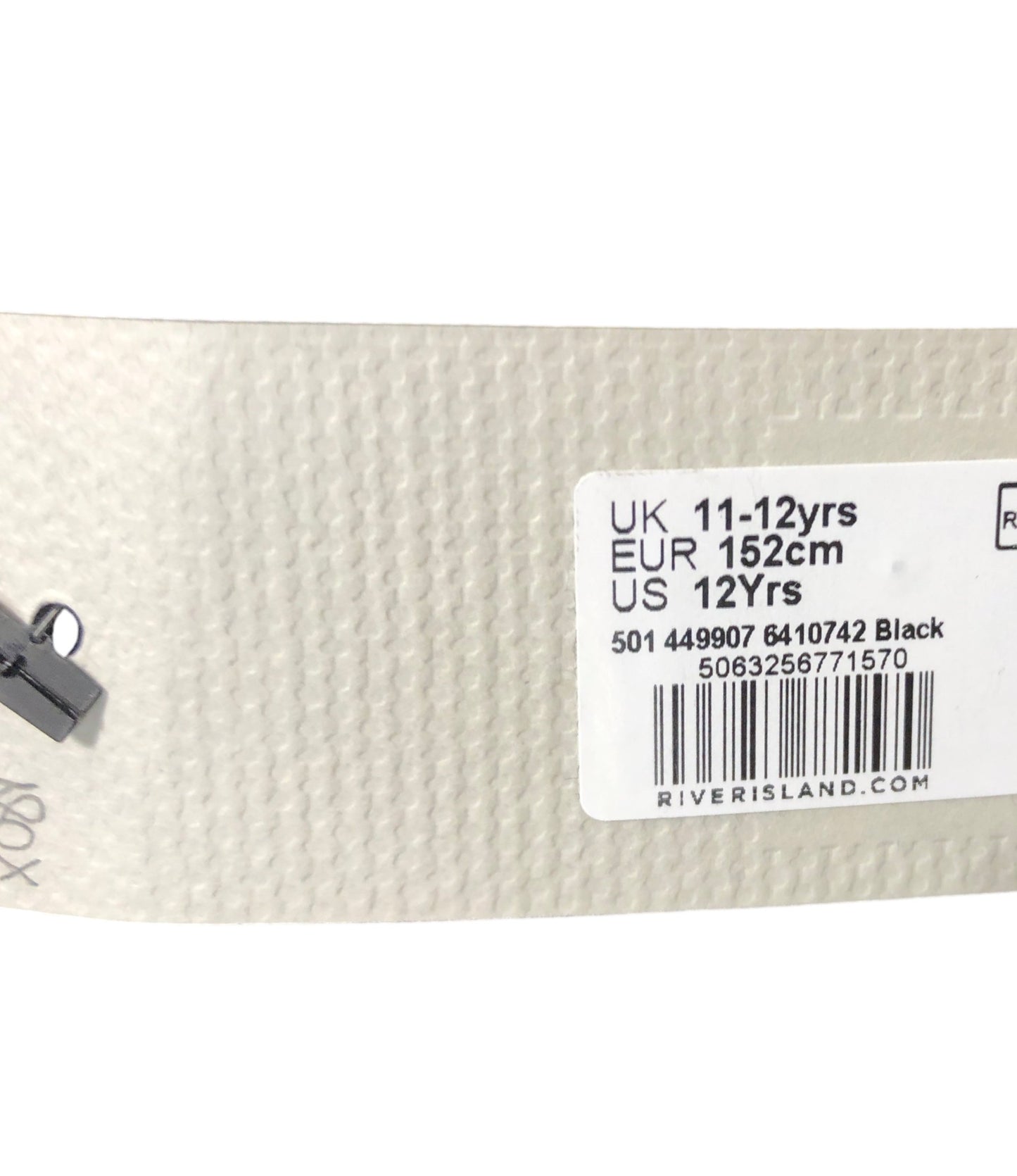 River Island Black Frill Sleeve T-Shirt UK 11 12 Years Girls Fashion Top