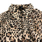 River Island Women's Leopard Print Blouse UK Size 12 Long Sleeve Casual Top