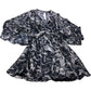 River Island Brown Abstract Cape Mini Dress - Size 8