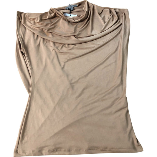 River Island Cowl Neck Top UK S Women's Nude Polyester Sleeveless Blouse