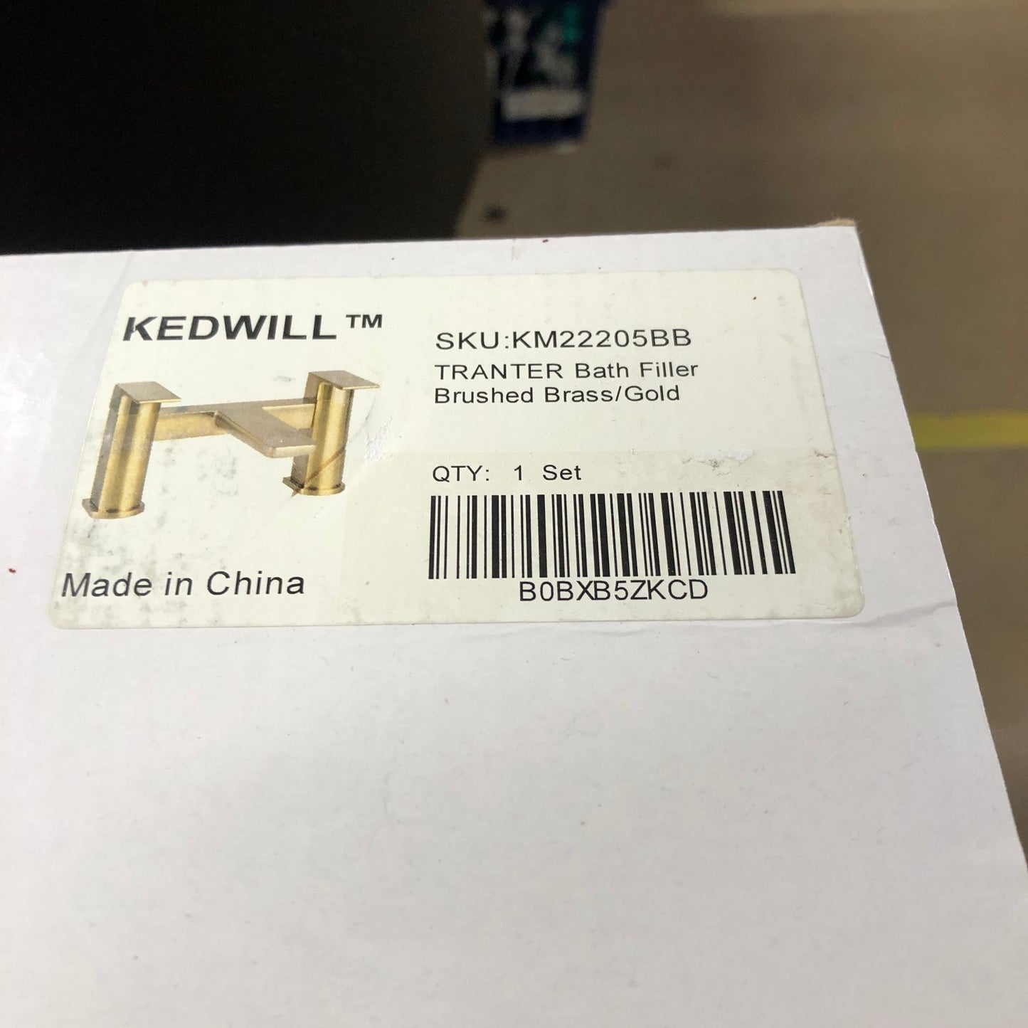 KEDWILL Tranter Bath Filler Brushed Brass Gold Modern Basin Tap Plumbing Fixture