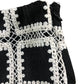 River Island Women's Black White Crochet A-Line Skirt - Size 18