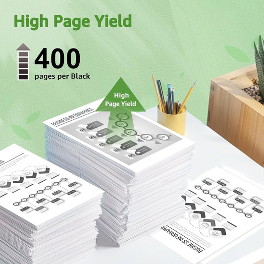 GREEN SKY 545XL Black x2 Premium Printer Paper High Page Yield 400 Sheets