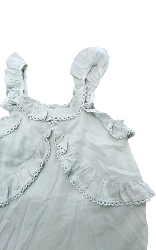 River Island Girls Dress 12 Years  Mint Green Ruffle Sleeveless Summer Dress