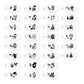 Silicone Christmas Stencils Makeup 30 Pieces