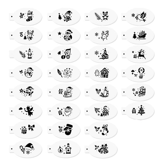 Silicone Christmas Stencils Makeup 30 Pieces