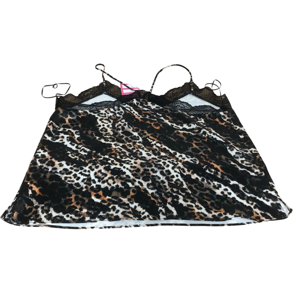 River Island Women Camisole Top Size 12 Animal Print Lace Trim