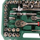 108 Piece Socket Wrench Set With Quick Release Ratchet Tools For DIY Use
