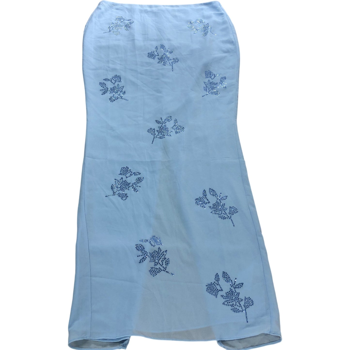 Oh Polly Blue Embellished Maxi Skirt - Size 8