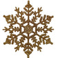 Gold Pendant Snowflake Christmas Tree Decorations 12 Pack