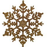 Gold Pendant Snowflake Christmas Tree Decorations 12 Pack