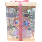 Night Light Holographic Teddy Bear Nursery Décor Pink Heart 10"
